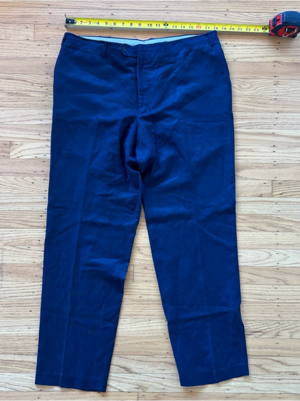 Canali Linen Silk Blue Dress Pants Trousers Made In Italy Size 36